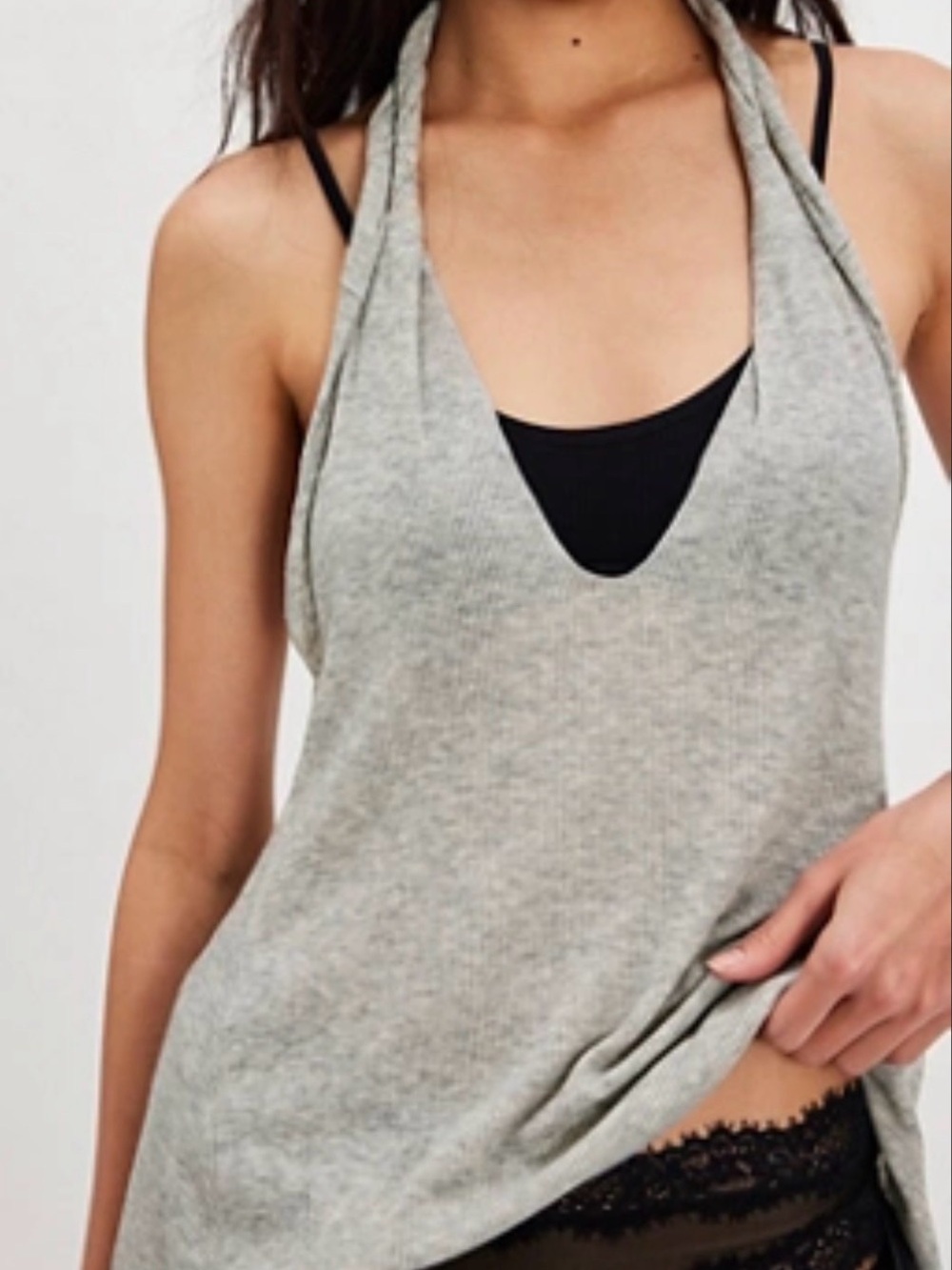 Gray halter top intimately by free people
